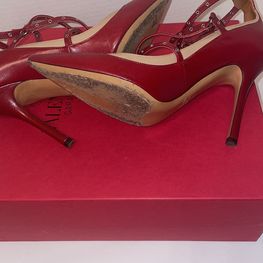 Valentino Garavan Ankle Strap Leather Hills - Picture 5 of 9